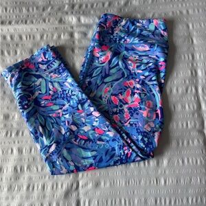 Lilly Pulitzer Blue and Pink Floral Leggings